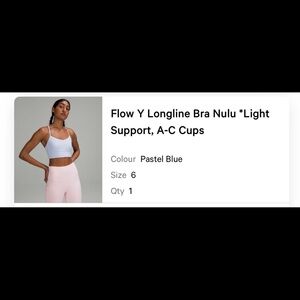 Longline Bra Nulu in Pastel Blue